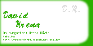 david mrena business card